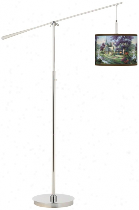 Thomas Kinkade Clocktower Cottage Boom Arm Floor Lamp (n0749-w8729)