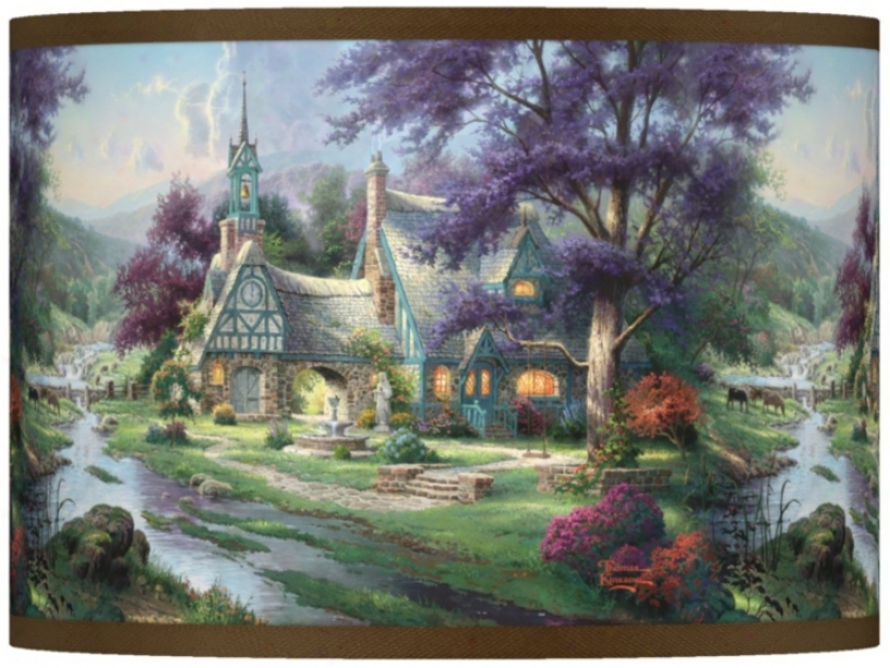 Thomas Kinkade Clocktower Cottae Shade 13.5x13.5x10 (37869-w8823)