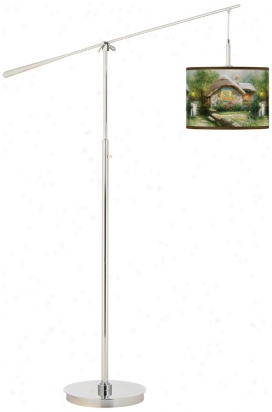 Thomas Kinkade Collector&#8217;s Cottage Boom Arm Floor Lamp (n0749-w7018)