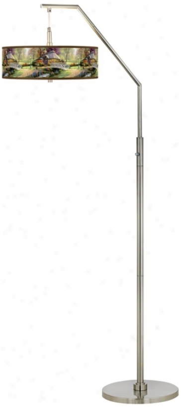 Thomas Kinkade Friendship Cottage Arc Floor Lamp (h5361-w7040)