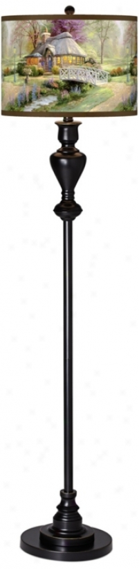 Thomas Kinkace Friendship Cot Black Bronze Floor Lamp (w9956-x2932)