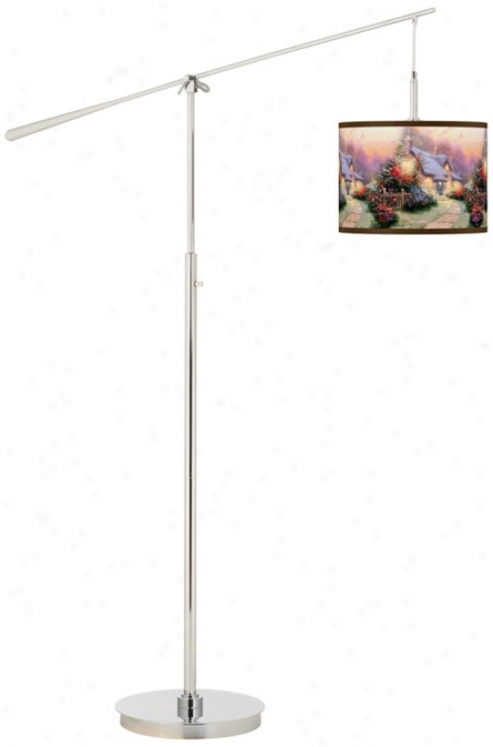 Thomas Kinkade Glory Of Evening Boom Arm Floor Lamp (n0749-w7021)