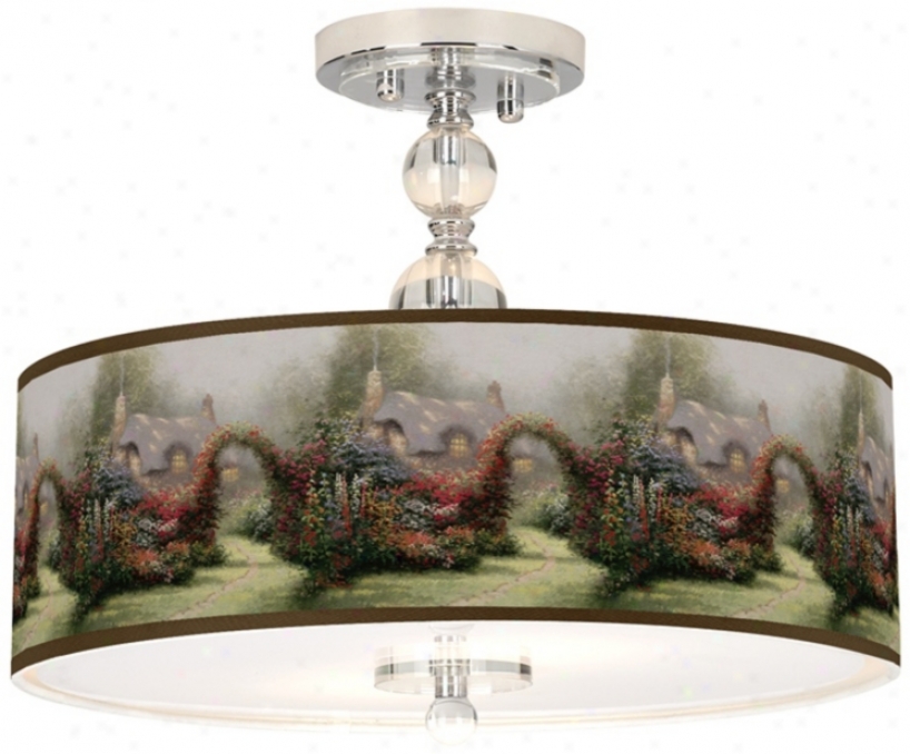 Thomas Kinkade Glory Of Morning 16" Ceiling Light (n7956-w7141)