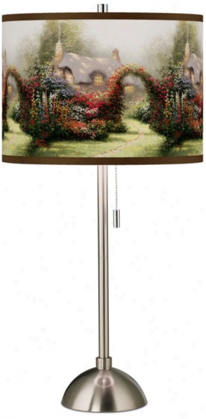 Thomas Kinkade Glory Of Morning Giclee Shade Table Lamp (60757-w6934)