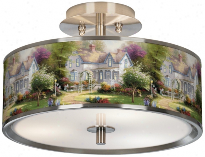 Thomas Kinkade Home Is Where The Heart Is Ii Ceiling Lamp (t6396-w8972)