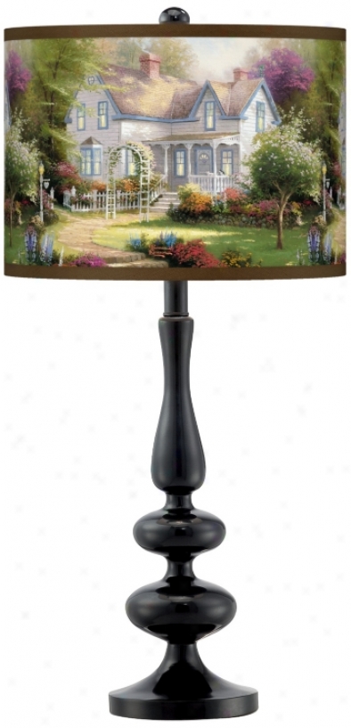 Thomas Kinkade Fireside Is Where The Centre Is Ii Glow Lamp (n5714-w8697)