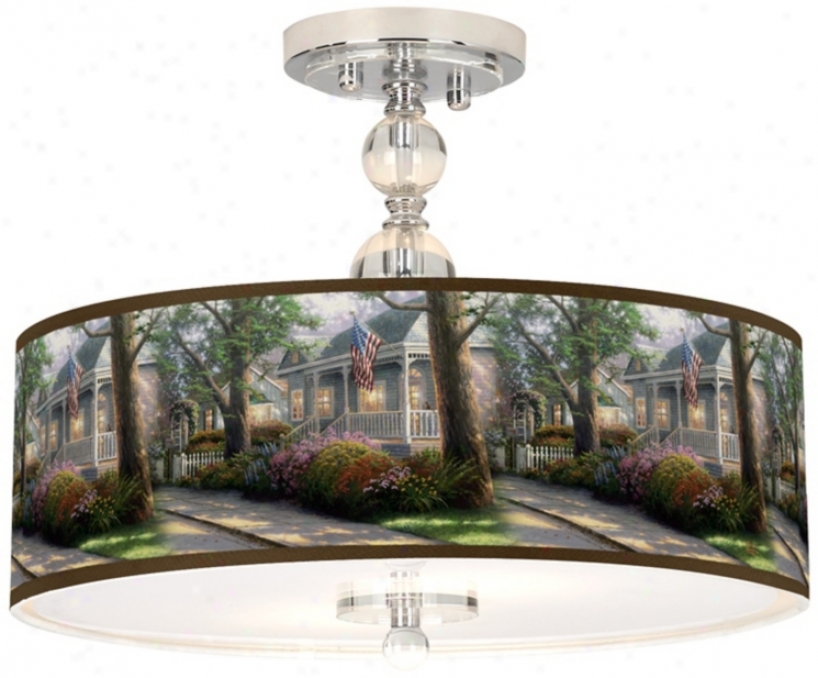 Thozs Kinkade Hometown Pride 16" Ceiling Light (n7956-w7143)