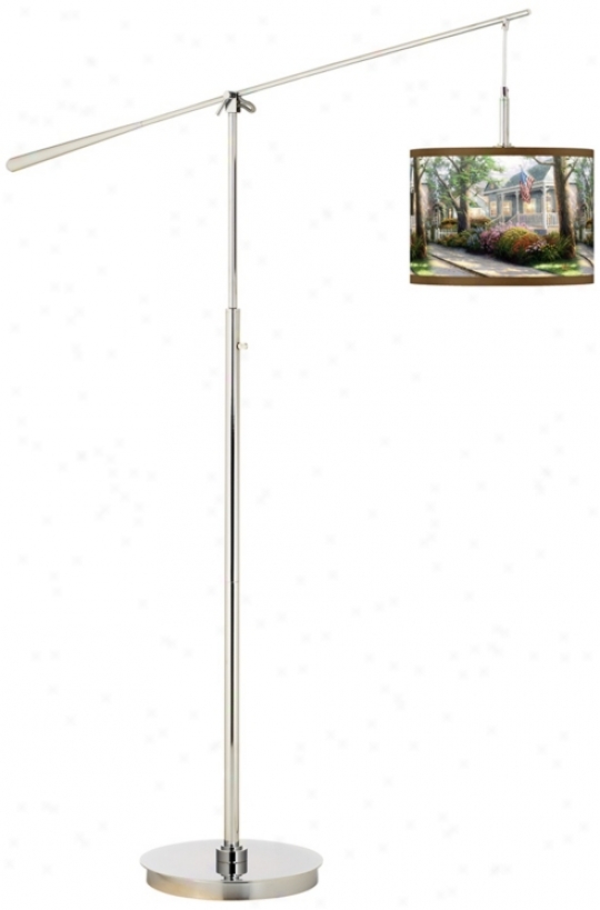 Thomas Kinkade Hometown Pride Boom Arm Floor Lamp (n0749-w7023)