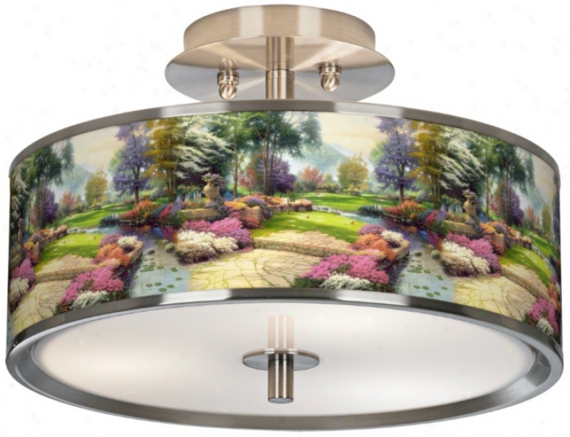 Thomas Kinkade Living Waters Golfer's Paradise 14"w Light (t6396-w8973)