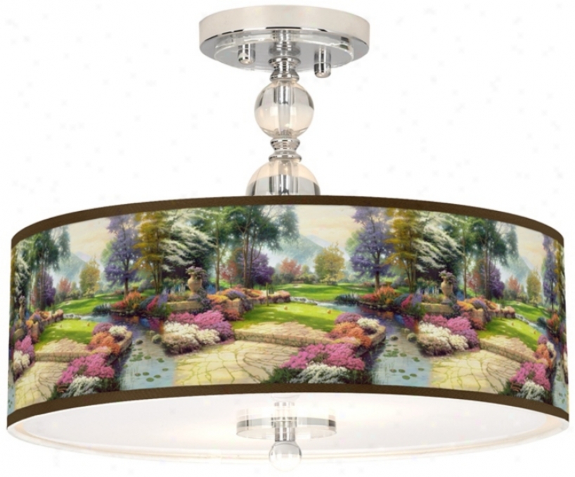 Thomas Kinkade Living Waters Golfer's Paradise 16" Light (n7956-w8990)