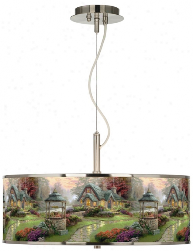 Thomas Kinkade Make A Wish Cottage 20" Wide Pendant Light (t6343-w7315)