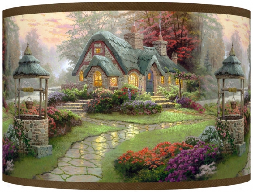 Thomas Kinkade Make A Wish Cottage Shade 12x12x8.5 (j8517-w7196)