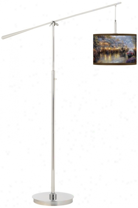 Thomas Kinkade Mountain Memories Boom Arm Floor Lamp (n0749-w7025)