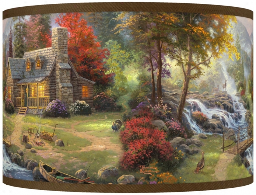 Thomas Kinkade Mountain Paradise Shade 12x12x9.5 (j8517-w8847)