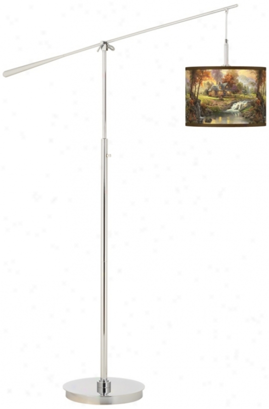 Thomas Kinkade Mountain Retreat Boom Arm Floor Lamp (n0749-w8739)