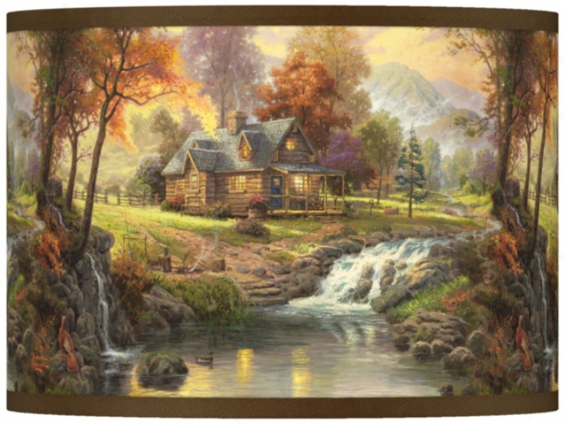 Thomas Kinkade Mountain Retreat Shade 13.5x13.5x10 (37869-w8832)