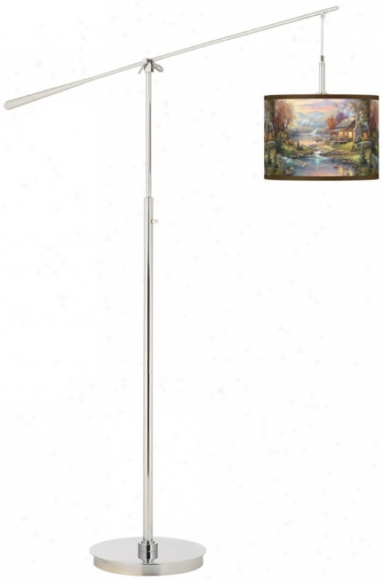 Thomas Kinkade Nature's Paradise Boom Arm Floor Lamp (n0749-w8740)