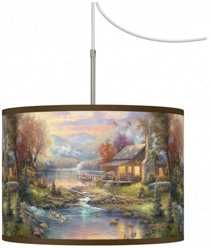 Thoma sKinkade Nature&#8217;s Paradise Plug-in Swag Chandelier (t6330-w8921)