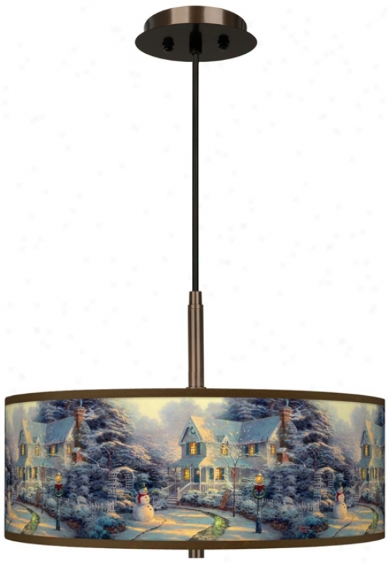 Thomas Kinkade Night Before Christmas Bronze Chandelier (w7783-y2725)