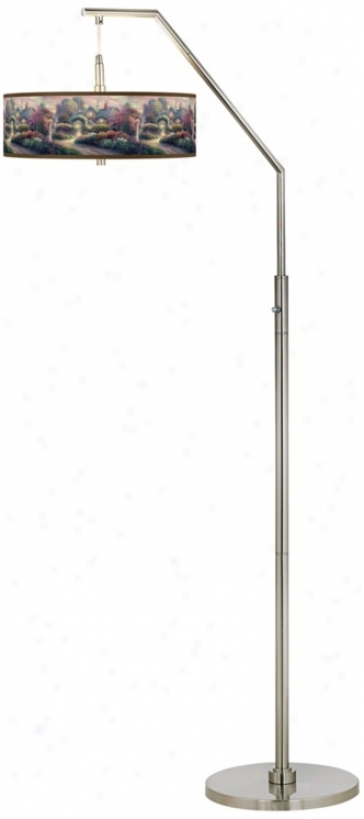 Thomas Kinkadd Rosebud Cottage Arc Floor Lamp (h5361-w7047)