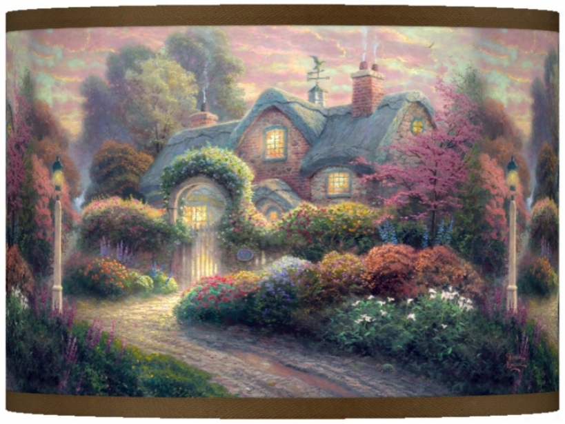 Thomas Kinkade Rosebud Cottage Shade 13.5x13.5x10 (37869-w7174)