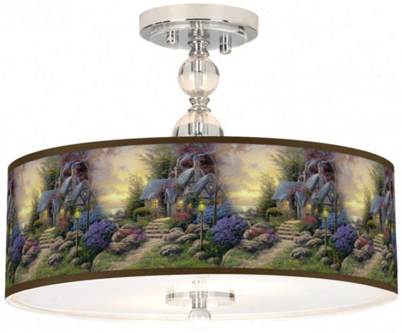 Thomas Kinkade Seaside Hideaway 16" Ceiling Light (n7956-w7149)