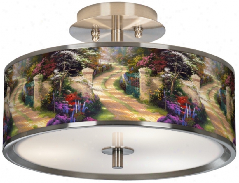 Thmas Kinkade Spring Gate 14" Wide Ceiling Light (t6396-w8979)