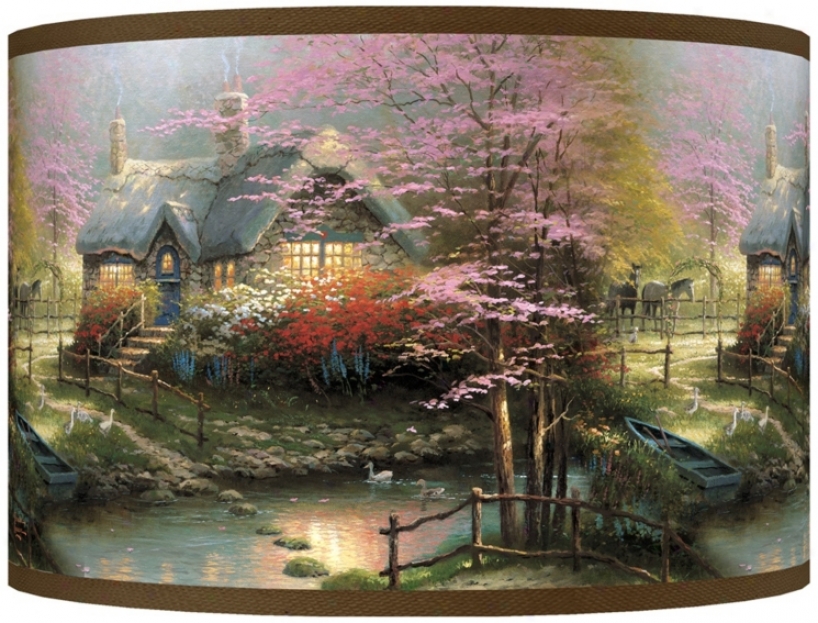 Thomas Kinkade Stepping Stone Cottage Shade 12x12x8.5 (j8517-w7201)