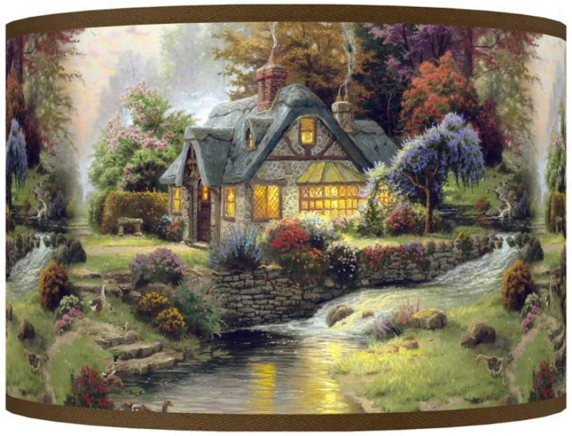 Thomas Kinkade Stillwater Cottage Shade 12x12x8.5 (j8517-w7202)