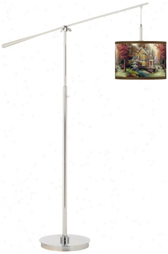 Thomas Kinkade Victorian Autumn Boom Arm Floor Lamp (n0749-w7033)