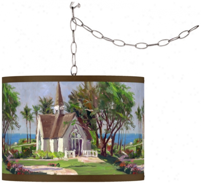 Thomas Kinkade Wailea Chapel Swag Chandelier (f9542-w7104)