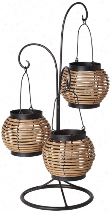 Three Tier Hanging Baskett Candle Holder (v2382)