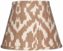 Camel And Cream Ikat Lamp Shade 9x16x12" (spiddr) (w0182)