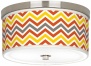 Flame Zig Zag Gicles Nickel 10 1/4" Wide Ceiling Light (j9214-w3724)