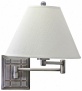 Grid Panel Silver End Plug-in Swing Arm Wall Lamp (40690)