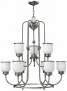 Hinkley Easton Collection 9-light 32" Wide Nickel Chandelier (v3903)