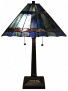 Passion Purple Blue Mission Tiffany Style Table Lamp (u6594)