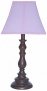 Pink Shade Wit Brown Candlestick Base Table Lamp (u7900)