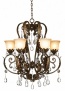 Valentina Iron Leaf Collectionn Six Light Chandeler (61403)