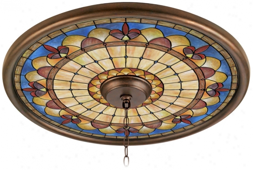 Tiffany Royal 24" Wide Bronze Finish Ceiling Medallion (02777-g7149)