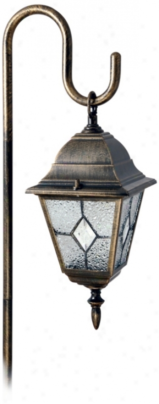 Tiffany Style Sheppherd Hook Diamond Glass Landscape Light (r1265)