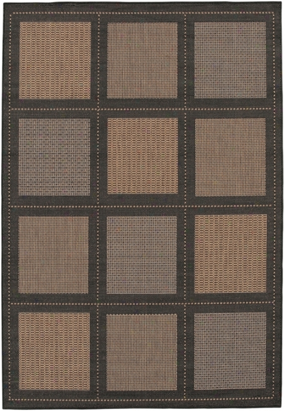 Tiles Cocoa-black Outdoor Rug (64751)