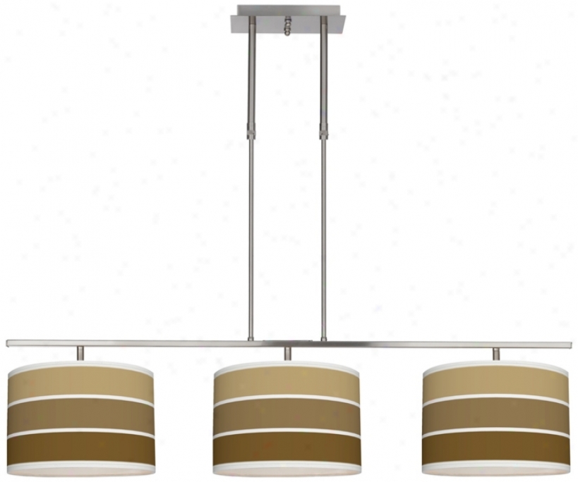 Tones Of Chestnut 46" Wide Bar Hanging 3 Drum Island Light (m3236-u4659)