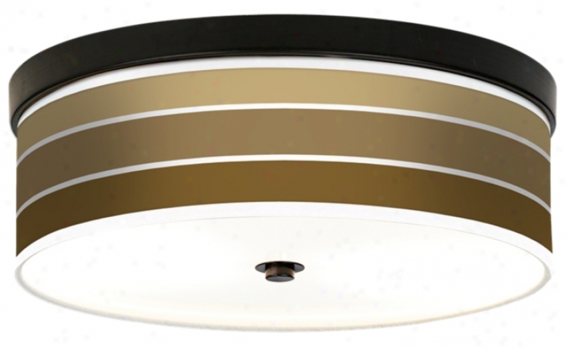 Tones Of Chestnut Giclee Bronze Cfl Ceiling Light (h8795-j4082)