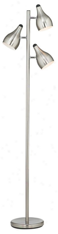 Trac Tre eBrushed Steel 3-light Floor Lamp (p0170)