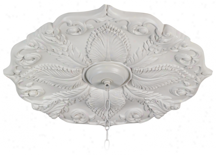 Traditional 24" Wide Leaf Motif Ceiling Medallion (90481)