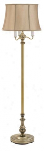 Traditional 6-way Antique Brass Floor Lamp (13218)