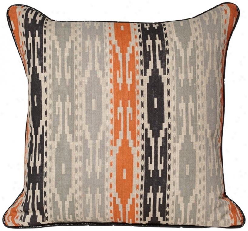 Tunisia Printed Striped Throw Pillow (r7913)