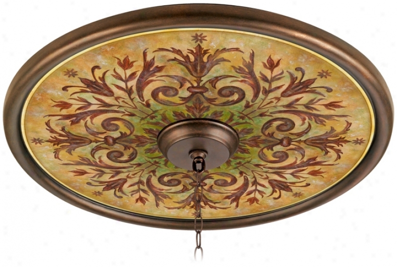 Tuscan Basil 24" Wide Bronze Finish Ceiling Medallion (02777-g7143)