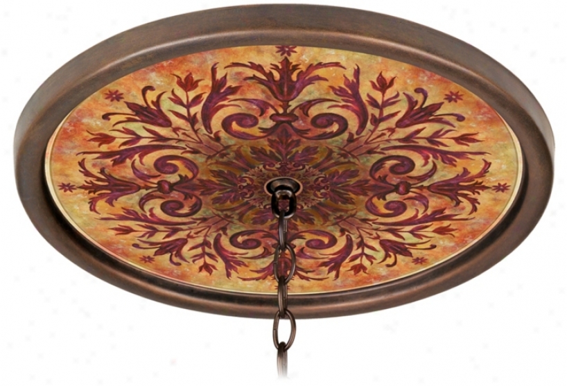 Tuscan Fire 16" Wide Bronze 1" First Medallion (g8171-g7693)